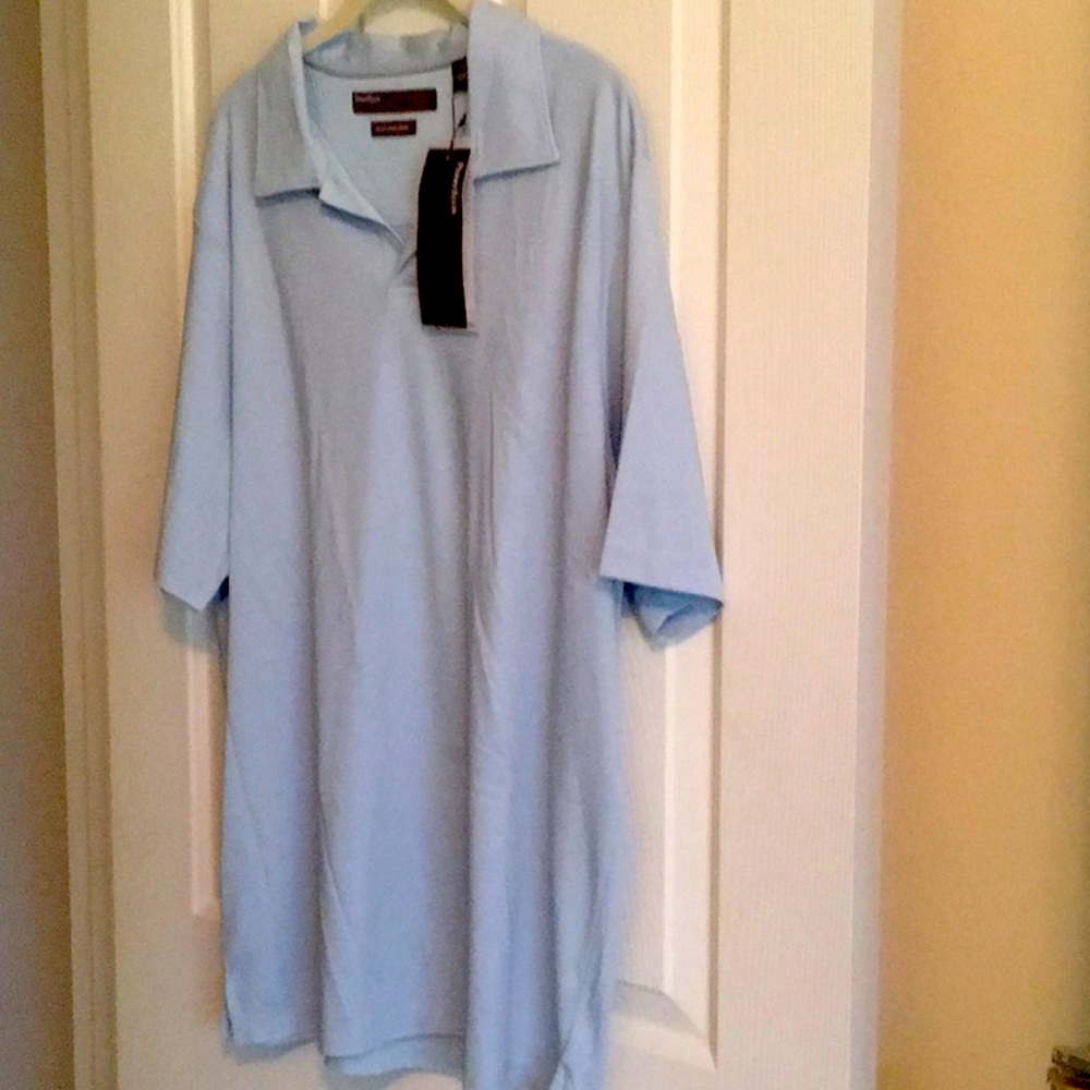 Mens Perry Ellis Light Blue Collared pullover top